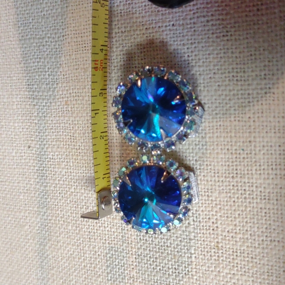 Vintage Rivoli A/B Rhinestone Earrings - Picture 5 of 5